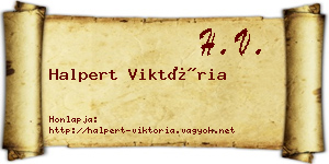 Halpert Viktória névjegykártya